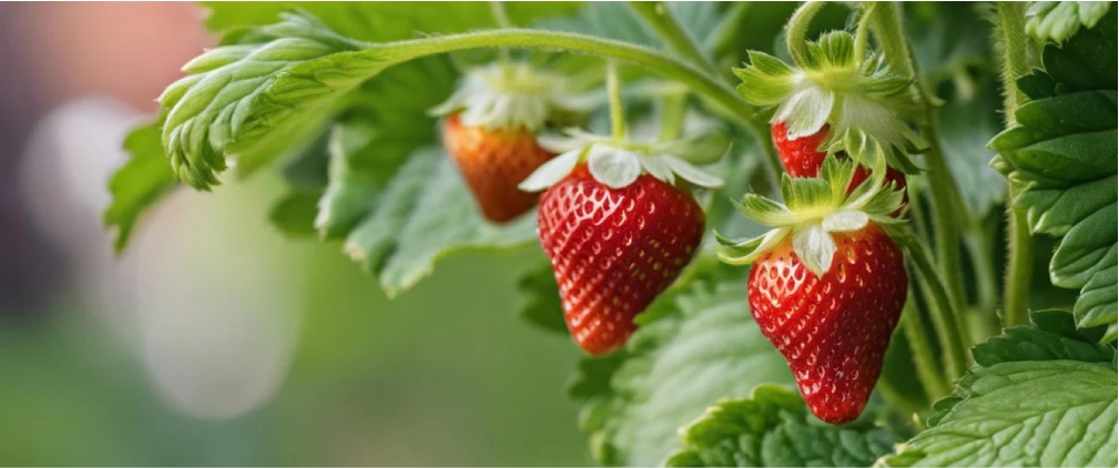Image d'un plant de fraise